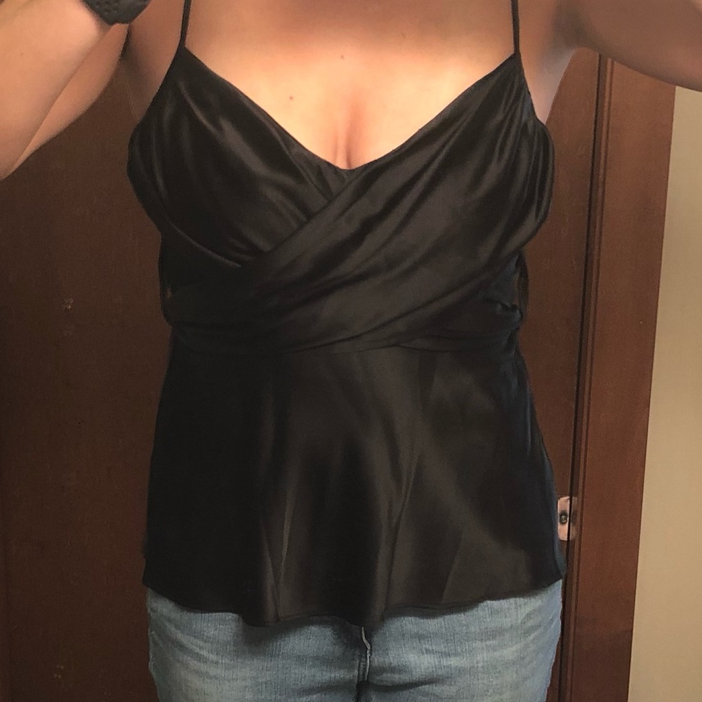 Diane von Furstenberg Silk Black Tank Top Size 6